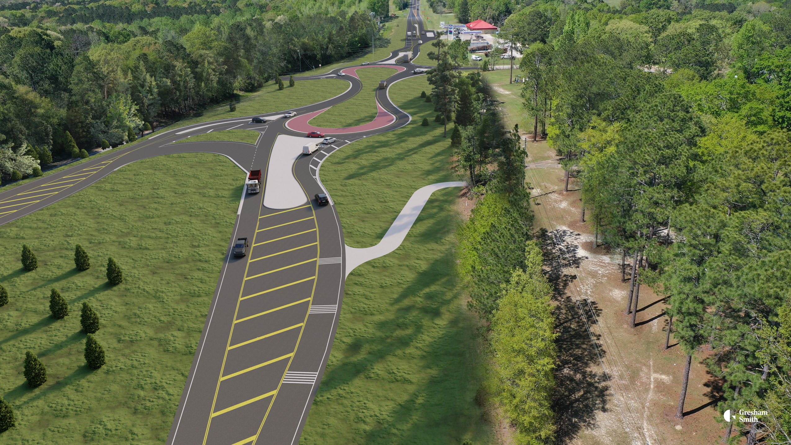 Proposed – Viewing AL-167 North toward Troy