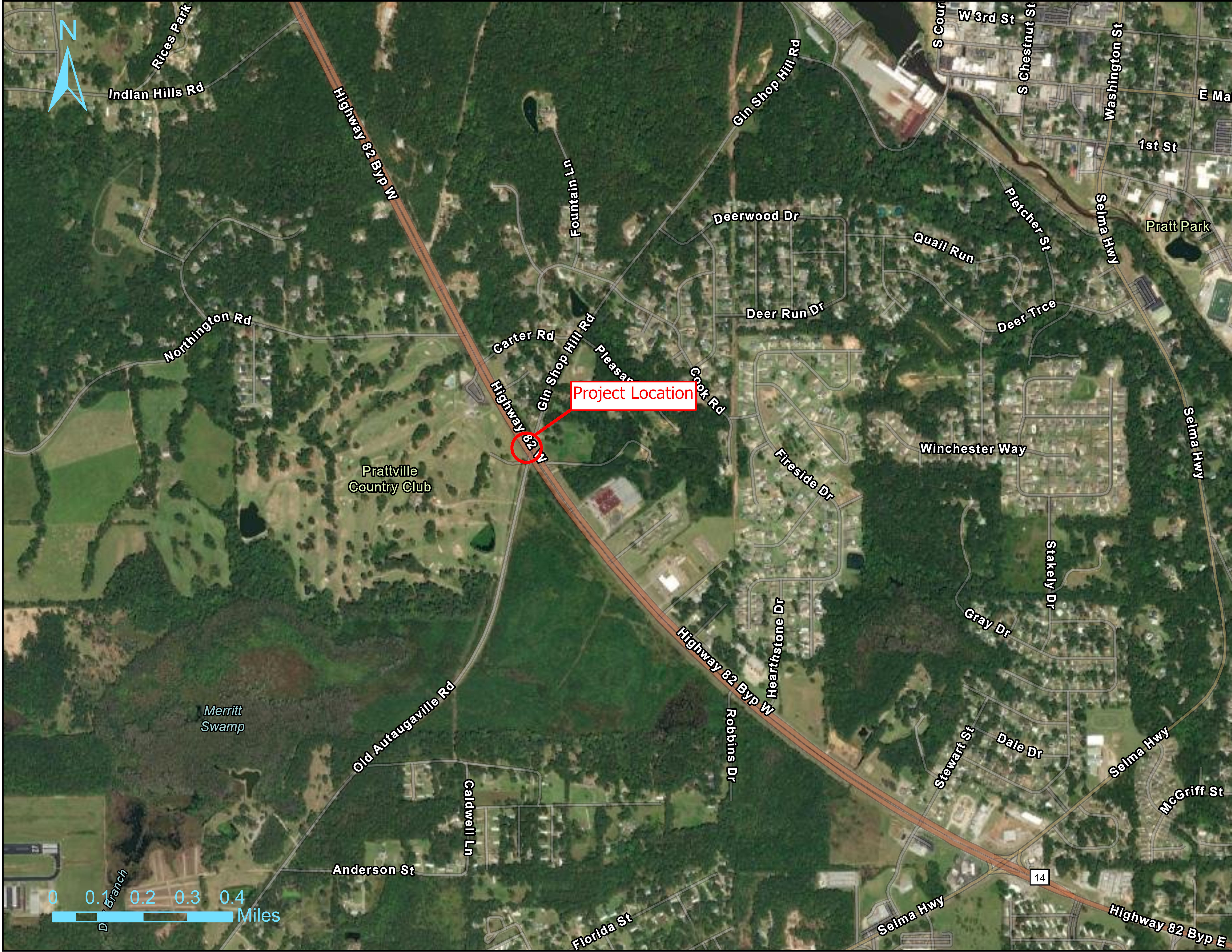 Intersection Improvements on US-82 and CR-29 Vicinity Map