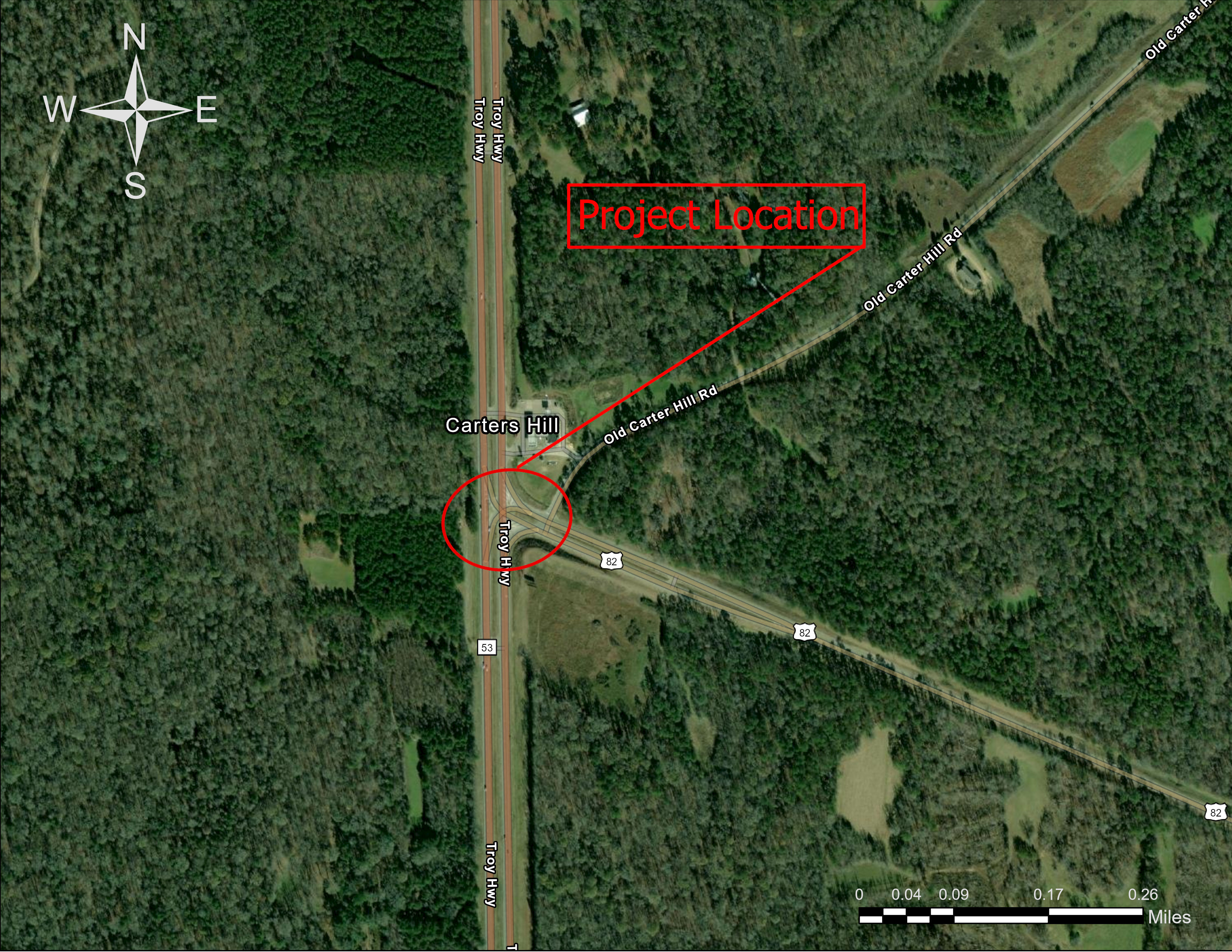 Intersection Improvements on US-231 and US-82 Vicinity Map