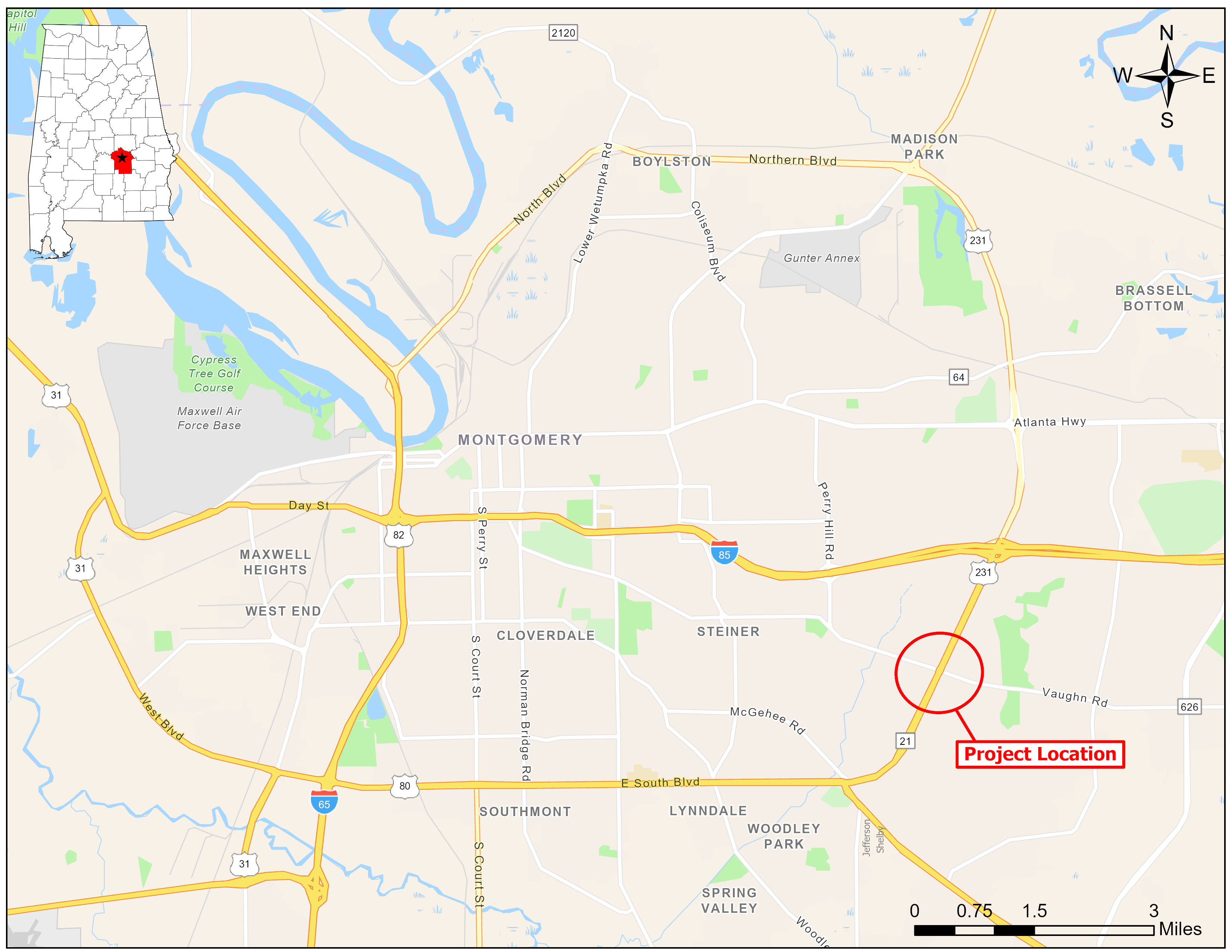 Vaughn Road Location Map