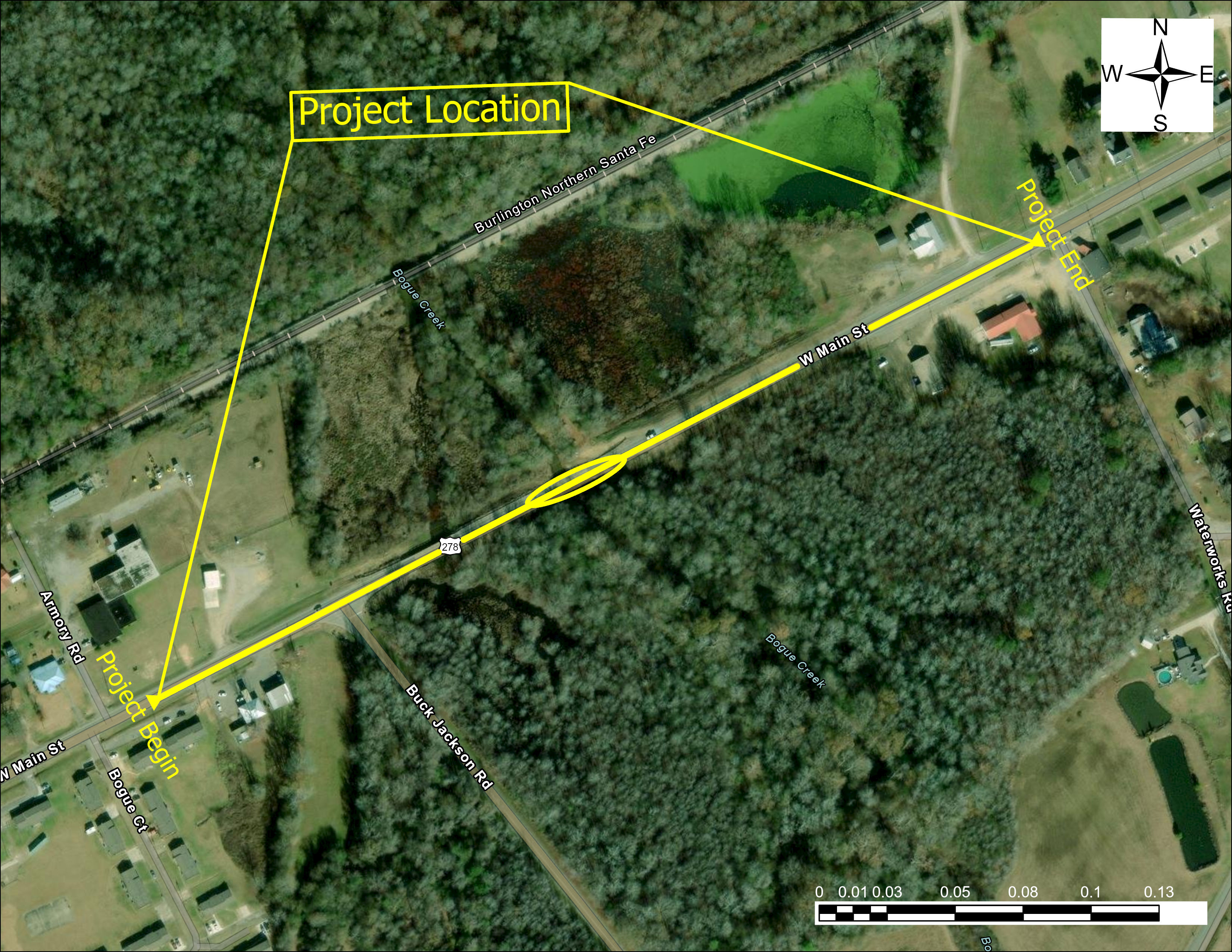 Bogue Creek Vicinity Map
